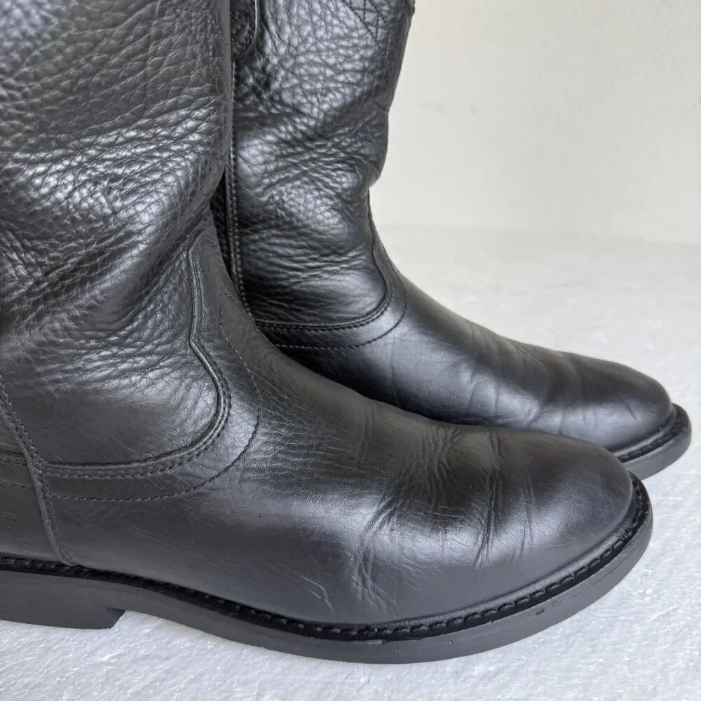Ariat Sierra Work Boots Men's Size 11D Black Leather Slip & Oil Resisting